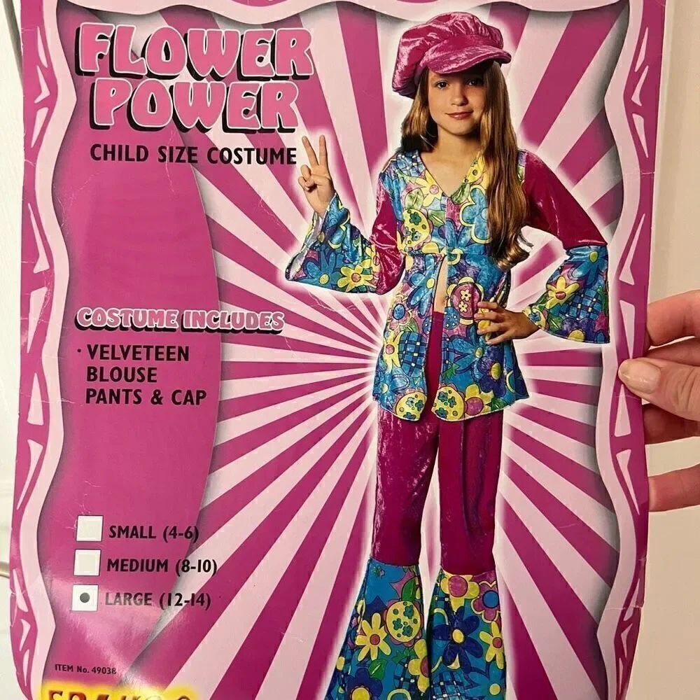 Groovy Hippie girl Velvet Halloween Costume - Picture 6 of 6